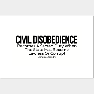 Civil disobedience Posters and Art